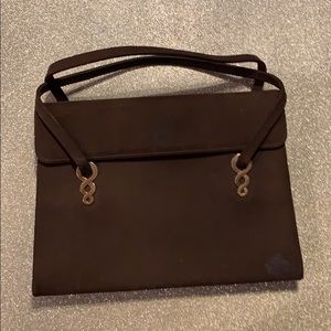 Vintage Christian Dior Brown Leather Purse Handbag